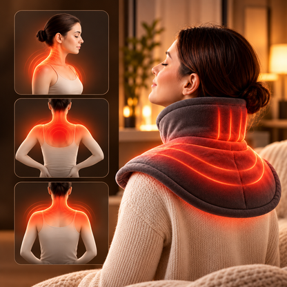 Renvora Narel-Almohadilla Térmica Eléctrica Cervical para Cuello y Hombros
